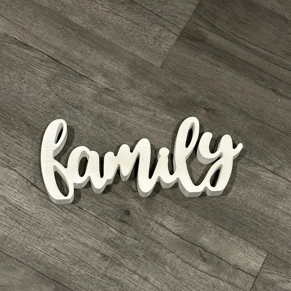 Wood family sign